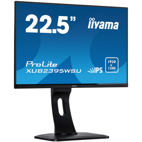 Монитор IIYAMA 22.5" ProLite черный IPS LED 4ms 16:10 HDMI M/M матовая HAS Pivot 250cd 178гр/178гр 1920x1200 D-Sub DisplayPort FHD USB 5.4кг XUB2395WSU-B1 XUB2395WSU-B1