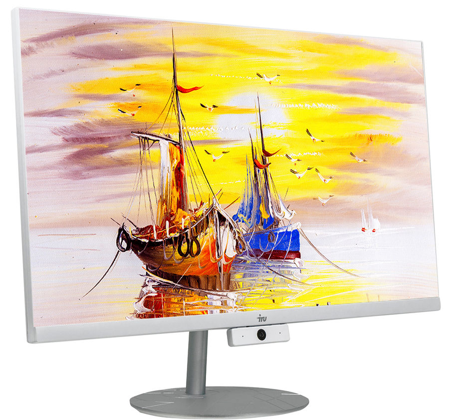Моноблок iRU Office J2333 23.8" Full HD Ryzen 3 3200GE (3.3) 4Gb SSD240Gb Vega 8 Free DOS GbitEth WiFi BT 120W Cam белый 1920x1080 1535315 1535315