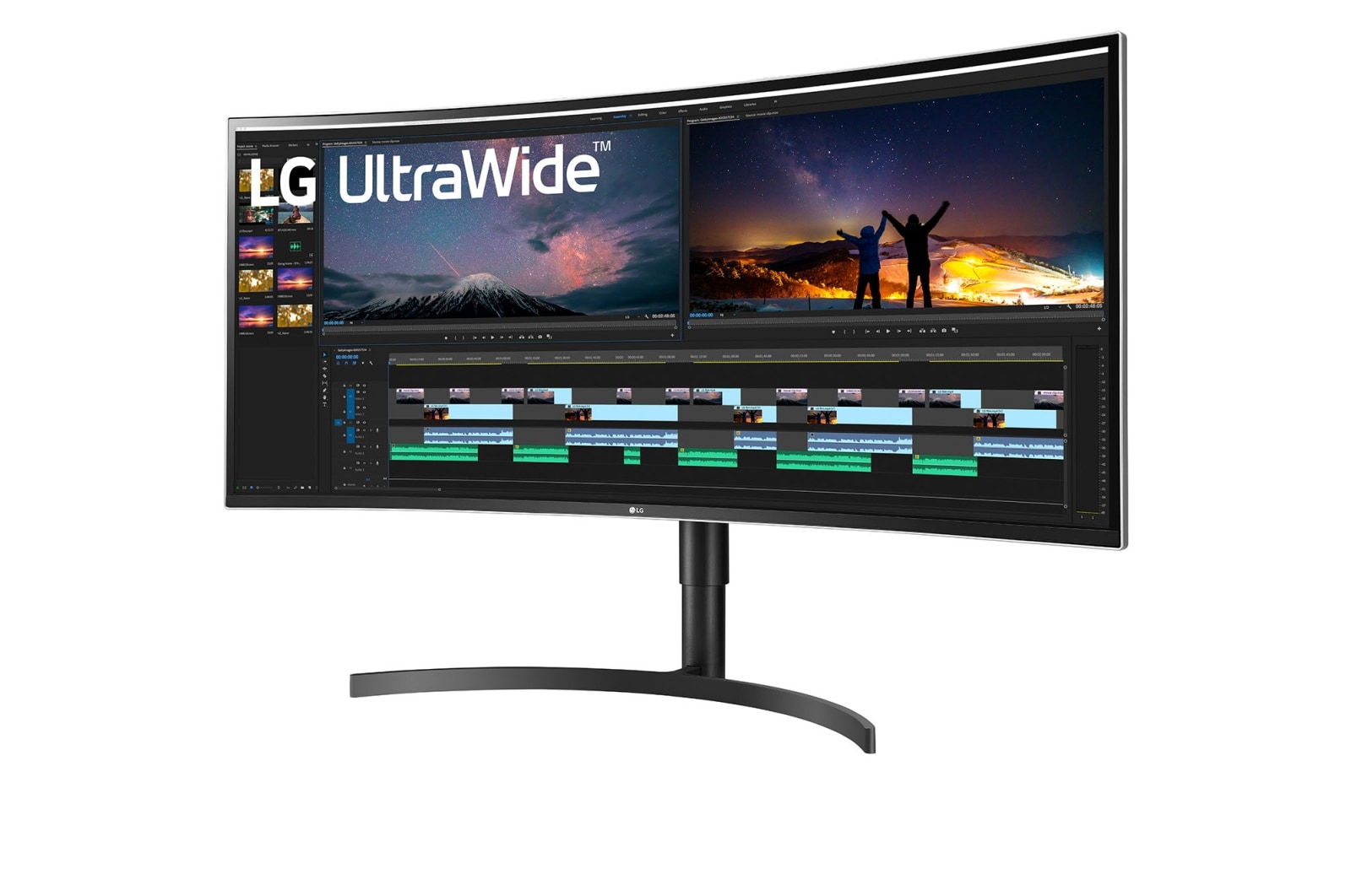 Монитор LG 38" IPS LED изогнутый, 3840x1600, 5ms, 178°/178°, 300cd/m2, 1000:1, 2*HDMI, DP, 75Hz, HDR10, HAS, Black 38WN75C-B 38WN75C-B #9