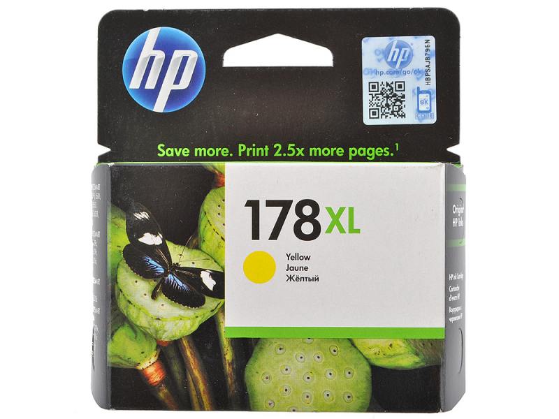 Картридж струйный HP №178XL желтый для HP C5383/C6383/B8553/D5463 (750стр.) CB325HE CB325HE