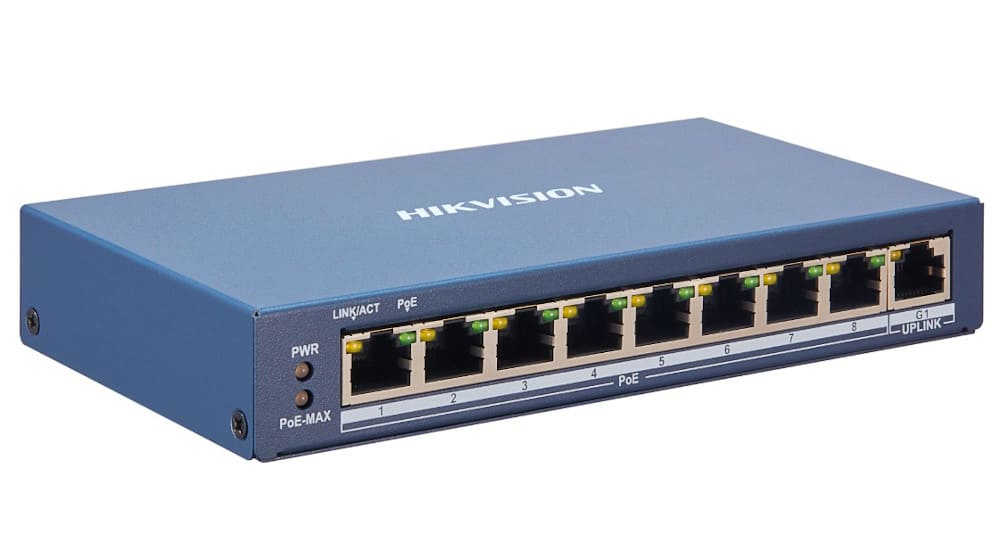 PoE коммутатор Hikvision DS-3E1309P-EI L2,смарт-управляемый, 9 10/100M RJ45 PoE-порт, 1 10/100M RJ45 port, 802.3af/at, бюджет PoE  110Вт, поддержка режима передачи до 300м DS-3E1309P-EI DS-3E1309P-EI