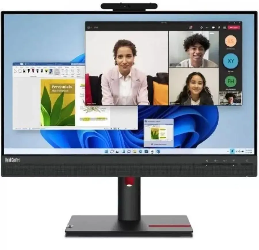 Монитор Lenovo ThinkVision TIO24 (Gen5) 23.8" Black (IPS,1920x1080, 4ms, 3in1 connection w/ Tiny, DP, HDMI, USB Hub, Microphone, Webcam, Speakers, Tilt/Swivel/Lift/Pivot) 12NAGAT1UK 12NAGAT1UK