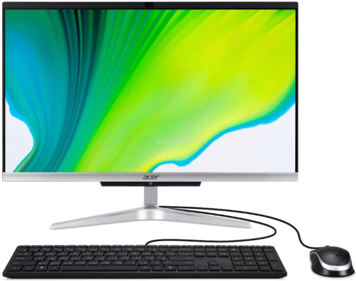 Моноблок Acer Aspire C22-420 21.5" Full HD Ath Si 3050U (2.3)/8Gb/SSD256Gb/RGr/CR/Windows 10/GbitEth/WiFi/BT/65W/клавиатура/мышь/Cam/серебристый 1920x1080 DQ.BG3ER.009 DQ.BG3ER.009