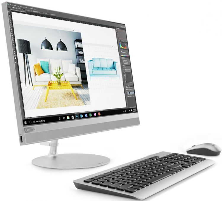 Моноблок Lenovo IdeaCentre 520-22IKL 21.5" Full HD i5 7400T (2.4), 4Gb, 1Tb 7.2k, 530 2Gb, DVDRW, Windows 10, GbitEth, WiFi, BT, клавиатура, мышь, Cam, серебристый 1920x1080 (F0D4004MRK) F0D4004MRK