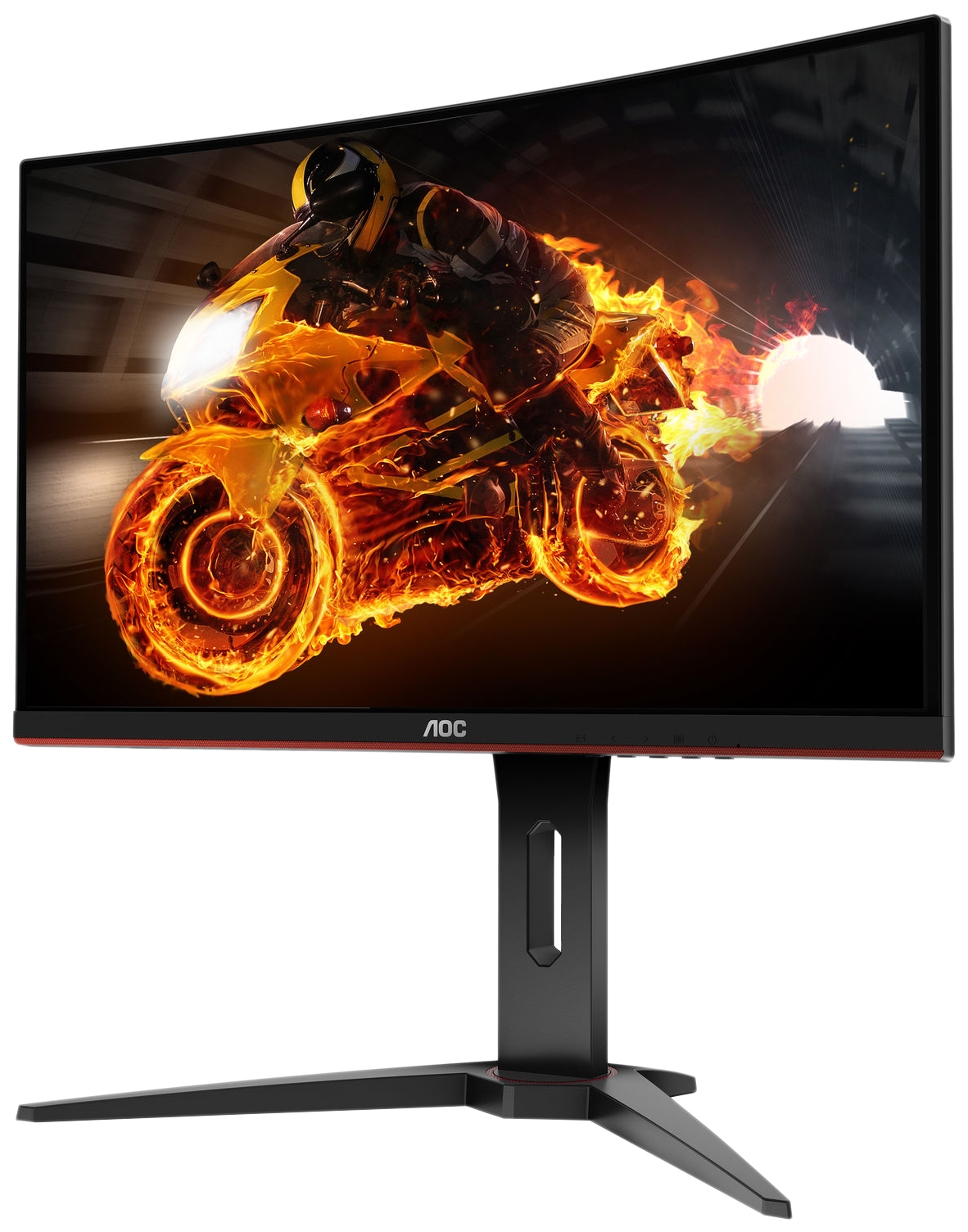 Монитор AOC 27" 1920x1080 VA WLED Curved 1800R 16:9 1ms VGA HDMI DP 3000:1 50M:1 178/178 250cd HAS Swiwel Black/Red C27G1 C27G1 #4