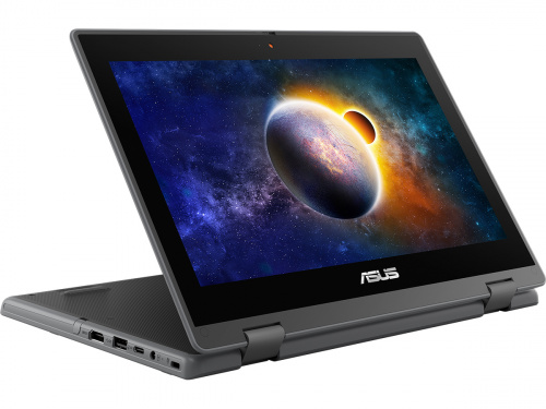 Ноутбук ASUS PRO BR1100FKA-BP0355R Pentium Silver N6000/4Gb/128Gb eMMC/11,6"HD Touch (1366 x 768) GL/1 x VGA/1 x HDMI /RG45/WiFi5/BT/Cam/Windows 10 Pro/1,4Kg/Dark Grey/MIL-STD 810G 90NX03A1-M06410 90NX03A1-M06410
