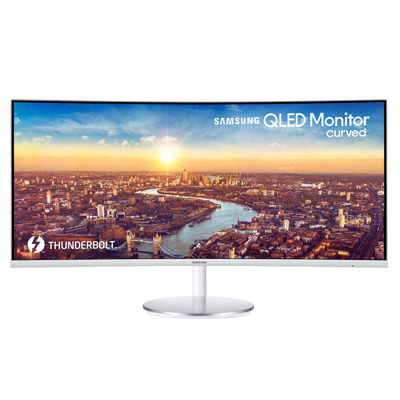 Монитор Samsung 34" C34J791WTR белый VA LED 4ms 21:9 HDMI M/M полуматовая HAS 3000:1 300cd 178гр/178гр 3440x1440 DisplayPort USB 7.7кг LC34J791WTRXEN LC34J791WTRXEN