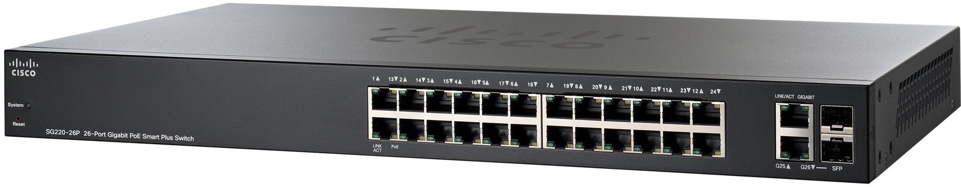 Коммутатор Cisco SG220-26P 26-Port Gigabit PoE Smart Switch SG220-26P-K9-EU SG220-26P-K9-EU