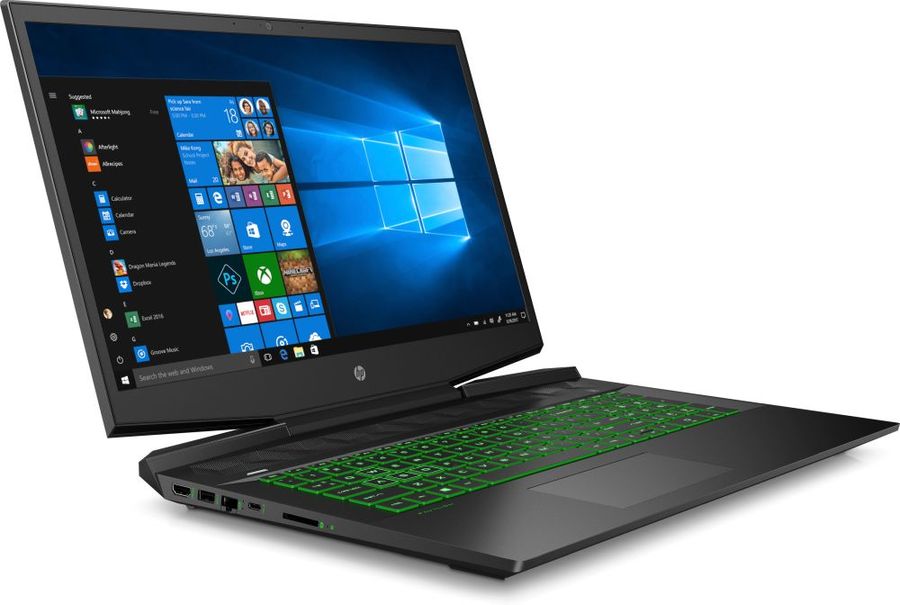 Ноутбук HP Pavilion Gaming 17-cd0004ur 17.3"(1920x1080 IPS 60Hz)/Intel Core i7 9750H(2.6Ghz)/16384Mb/512PCISSDGb/noDVD/Ext:nVidia GeForce GTX 1650(4096Mb)/Cam/BT/WiFi/52WHr/war 1y/Acid Green Keyboard, Backlit/W10  17-cd0004ur 17-cd0004ur