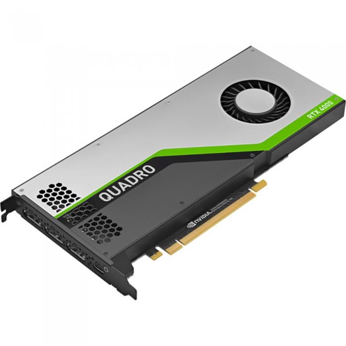 Видеокарта PNY NVIDIA Quadro RTX 4000, PCI-E x16, 3xDisplayPort, USB Type-C, OEM, 8GB GDDR6, 256bit OEM VCQRTX4000BLK-1 VCQRTX4000BLK-1