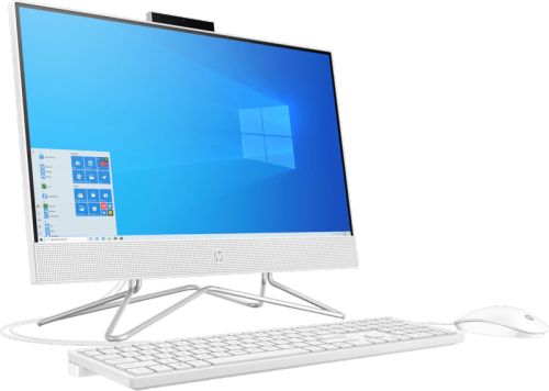 Моноблок HP 22-df0135ur AiO 21.5"(1920x1080)/Intel Celeron J4025(2Ghz)/4096Mb/256SSDGb/noDVD/Int:Intel Internal Graphics /Cam/WiFi/war 1y/Snow White/FreeDOS + USB KBD, USB MOUSE 5D1R9EA 5D1R9EA
