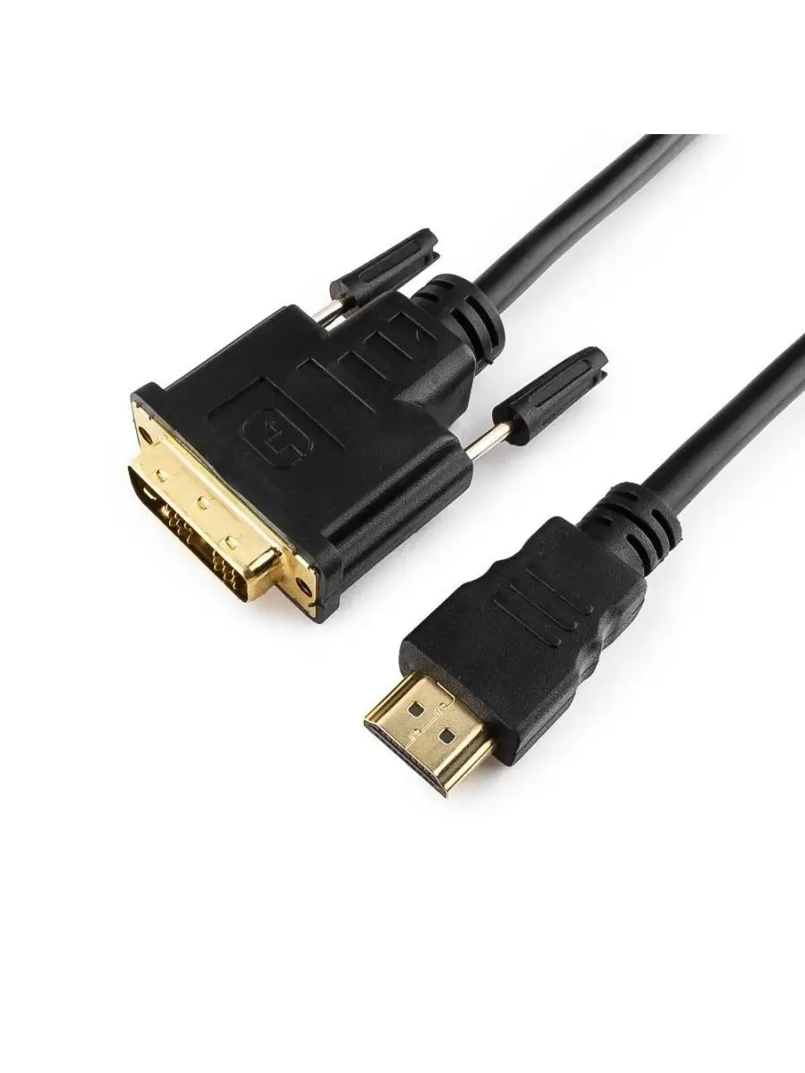 Кабель Gembird HDMI-DVI, 3.0м, 19M/19M, single link, черный, позол.разъемы, экран CC-HDMI-DVI-10 CC-HDMI-DVI-10