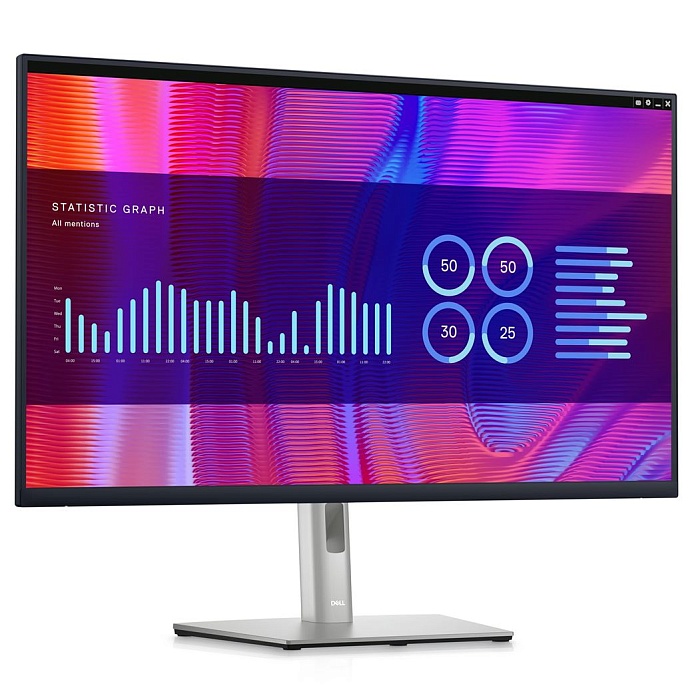 Монитор Dell 31.5" CD S/BK (VA; 16:9; 350 cd/m2; 1000:1; 2560x1440; 5ms; 178/178; 2xDP; HDMI, USB-C; 4xUSB; RJ45; Swiv; HAS; Pivot) P3223DE P3223DE #6