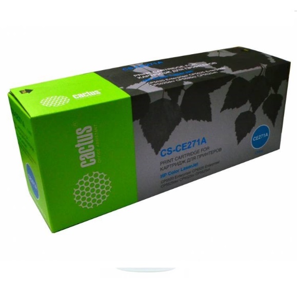 Картридж Cactus CS-CE271AV (HP 650A) голубой для HP Color LaserJet CP5520 Enterprise, CP5525 Enterprise, CP5525dn, CP5525n, CP5525xh, M750dn Enterprise D3L09A, M750n Enterprise D3L08A (15'000 стр.) CS-CE271AV CS-CE271AV