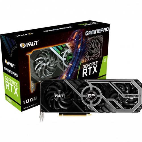 Видеокарта Palit  NVIDIA GeForce RTX 3080 10240Mb GDDR6X 1440/19000 HDMIx1 DPx3 NED3080019IA-132AA NED3080019IA-132AA