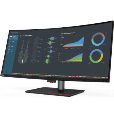 Монитор Lenovo 39.7" ThinkVision P40w-20 21:9 UHD (5120x2160) IPS, 4ms, 1000:1, 300cd/m2, 178/178, 2xThunderblot 4, 1xHDMI 2.0, 1xDP 1.4, USB HUB (5xUSB 3.2 Gen 1), 1xAudioOut(3.5 mm), Tilt, Swivel, Lift,3YR 62C1GAT6EU 62C1GAT6EU