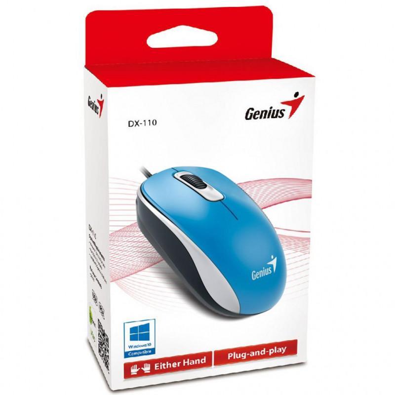 Мышь Genius DX-110, USB (голубая, оптическая 1000dpi) 31010116103 31010116103 #3