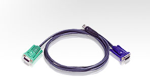 ATEN 2L-5205U Шнур, мон+клав+мышь USB, SPHD15=>HD DB15+USB A-Тип, Male-2xMale,  8+4 проводов, опресс 2L-5205U