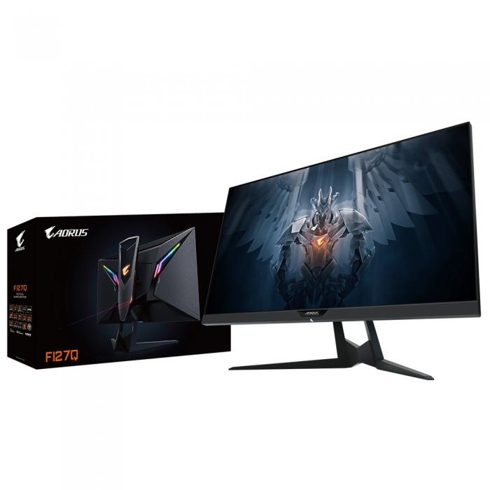 Монитор Gigabyte 27" Aorus Gaming monitor (IPS, 2560x1440, HDMI+HDMI+DP, 1ms, 178°/178°, 350 cd/m, 12M:1, 1000:1, 2xUSB3.0), RTL FI27Q-EK FI27Q-EK
