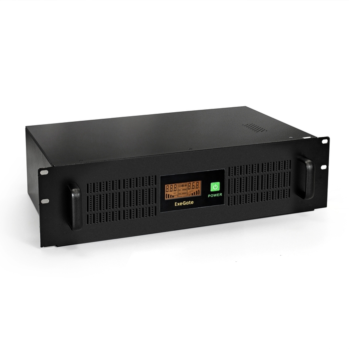 Источник бесперебойного питания Exegate ServerRM UNL-1500 1500VA/900W, LCD, AVR, 3 евророзетки, RJ45/11, USB, 3U EP270874RUS EP270874RUS