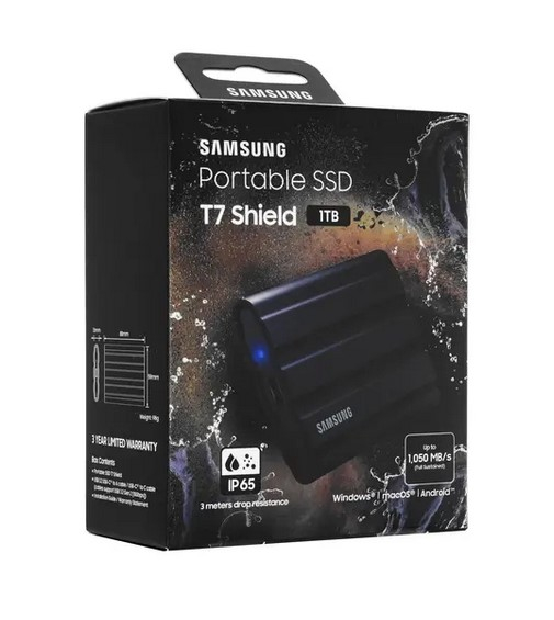 Внешний SSD диск Samsung MU-PE1T0S/WW 1TB,T7 Shield,USB 3.2-Type-C MU-PE1T0S/WW MU-PE1T0S/WW