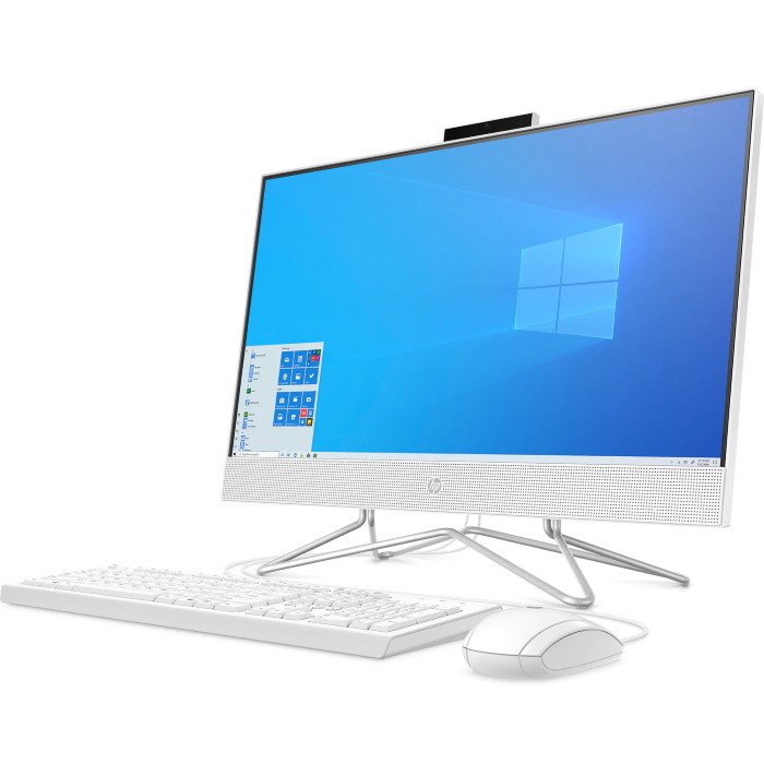 Моноблок HP 22-df0048ur NT 21.5" FHD(1920x1080) AMD Ryzen3 3250U, 8GB DDR4 2400 (1x8GB), HDD 1Tb + SSD 128Gb, AMD Integrated Graphics, noDVD, kbd&mouse wired, HD Webcam, Snow White, FreeDos, 1Y Wty 14P77EA 14P77EA