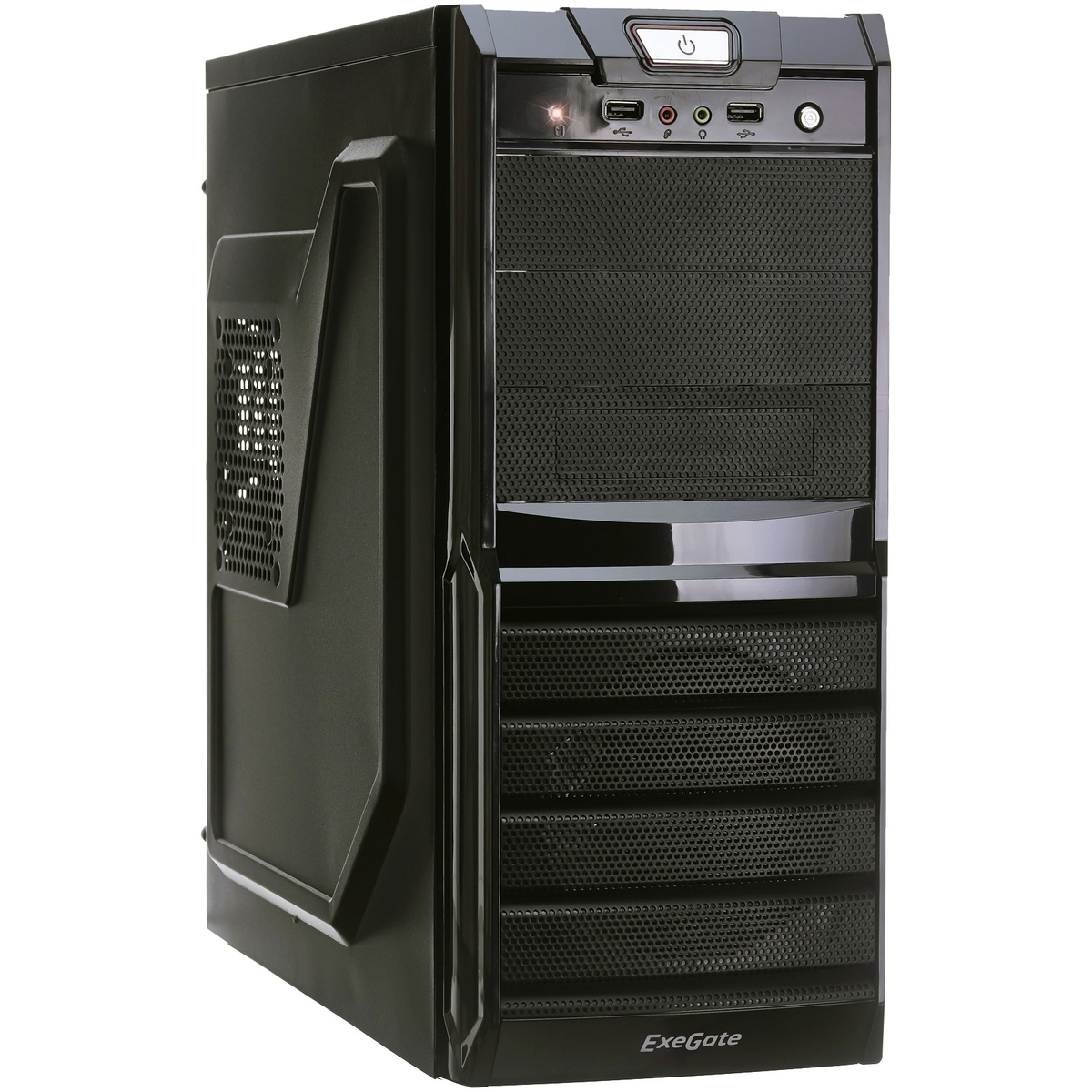 Корпус Exegate XP-329 Black, ATX, без БП, 2*USB, Audio EX272725RUS EX272725RUS