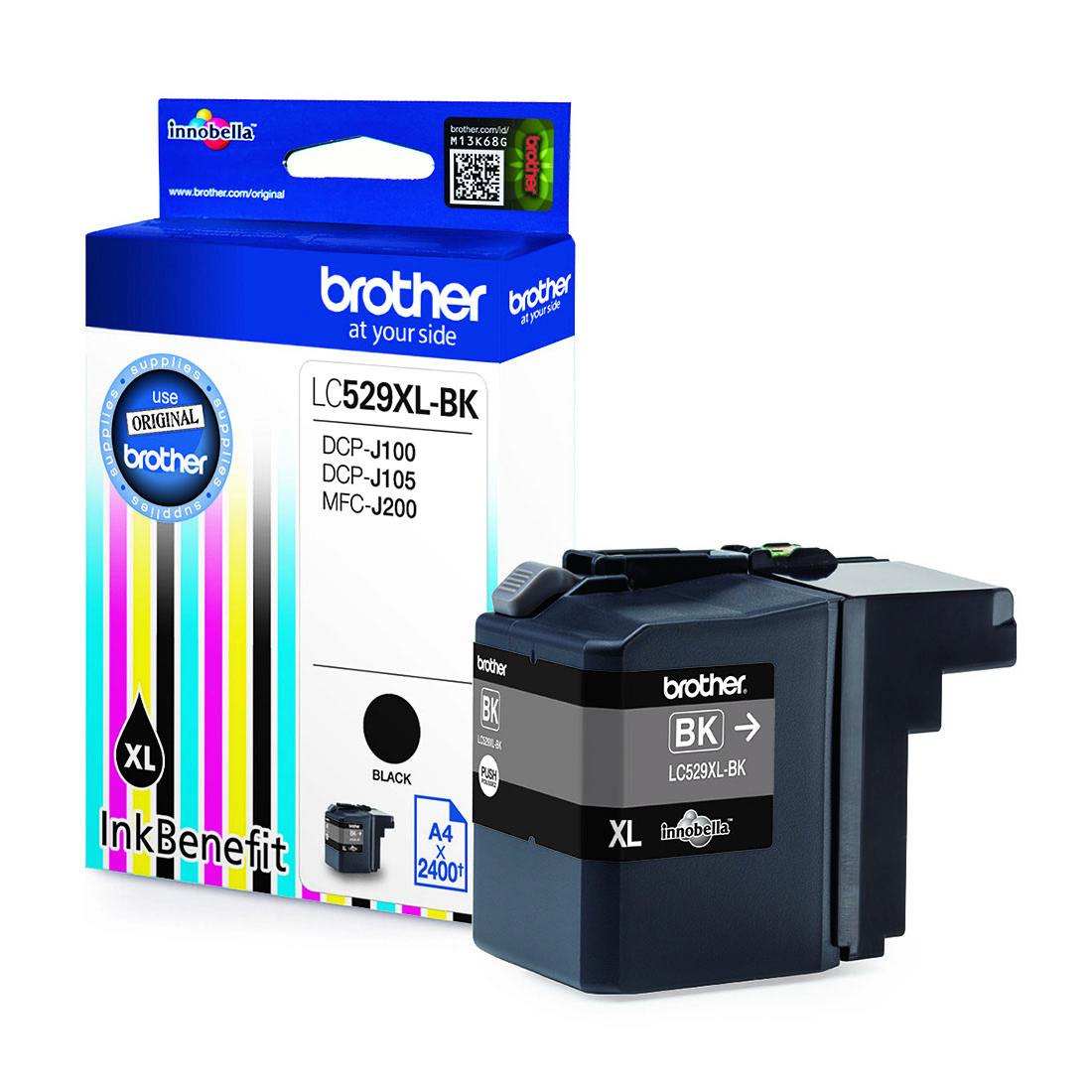 Картридж струйный Brother LC529XLBK Черный для Brother DCP-J100, J105, J200 (2400стр.) LC529XLBK #4