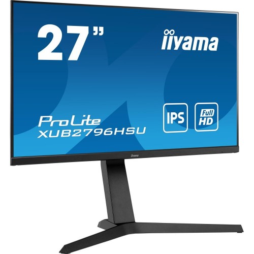 Монитор IIYAMA 27" ProLite 1920x1080@75Гц IPS LED 16:9 1ms HDMI DP 2*USB2.0 80M:1 1000:1 178/178 250cd HAS Pivot Tilt Swivel Speakers Black XUB2796HSU-B1 XUB2796HSU-B1