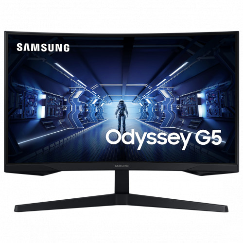 Монитор Samsung 27" Odyssey G5 C27G55TQMW VA изогнутый 2560x1440 1ms 2500:1 250cd 178/178 HDMI DP FreeSync 144Hz HDR FreeSync Premium VESA Black 1 year LC27G55TQMWXUE LC27G55TQMWXUE