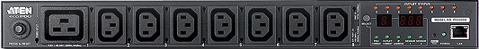 Распределить питания ATEN NRGence PDU, Switched, 1U, 16A/230V, Output: (7) C13 & (1) C19, Input: C20 PE6208G PE6208G