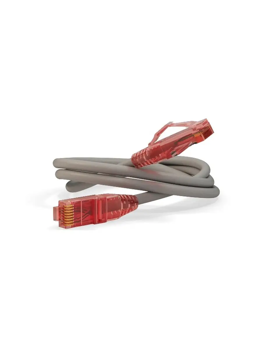 Патч-корд Hyperline U/UTP, Cat.5e (100% Fluke Component Tested), LSZH, 2 м, серый  PC-LPM-UTP-RJ45-RJ45-C5e-2M-LSZH-GY PC-LPM-UTP-RJ45-RJ45-C5e-2M-LSZH-GY