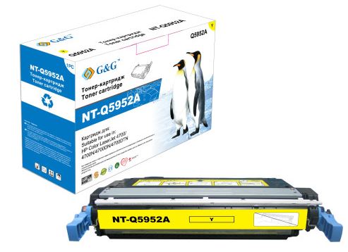 Тонер-картридж G&G желтый для НР Color LaserJet 4700 (10000стр) NT-Q5952A NT-Q5952A