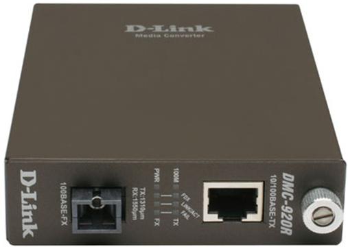 Медиаконвертер D-Link WDM Media Converter with 1 10/100Base-TX port and 1 100Base-FX port DMC-920R/B10A DMC-920R/B10A