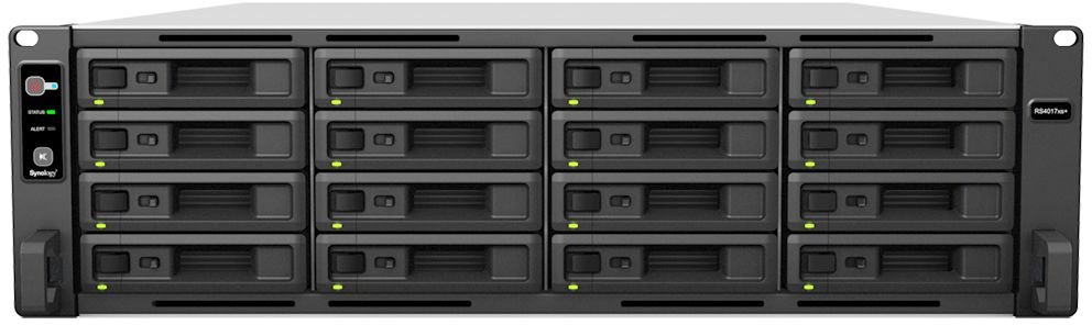 Сетевой RAID-накопитель Synology (Rack3U)/RAID0,1,10,5,6/upto16HoyPlug SATA/2xUSB/4GigEth+2x10GE(+2Expslot)/iSCSI/2xIPcam(upto90) RS4017XS+ RS4017XS+