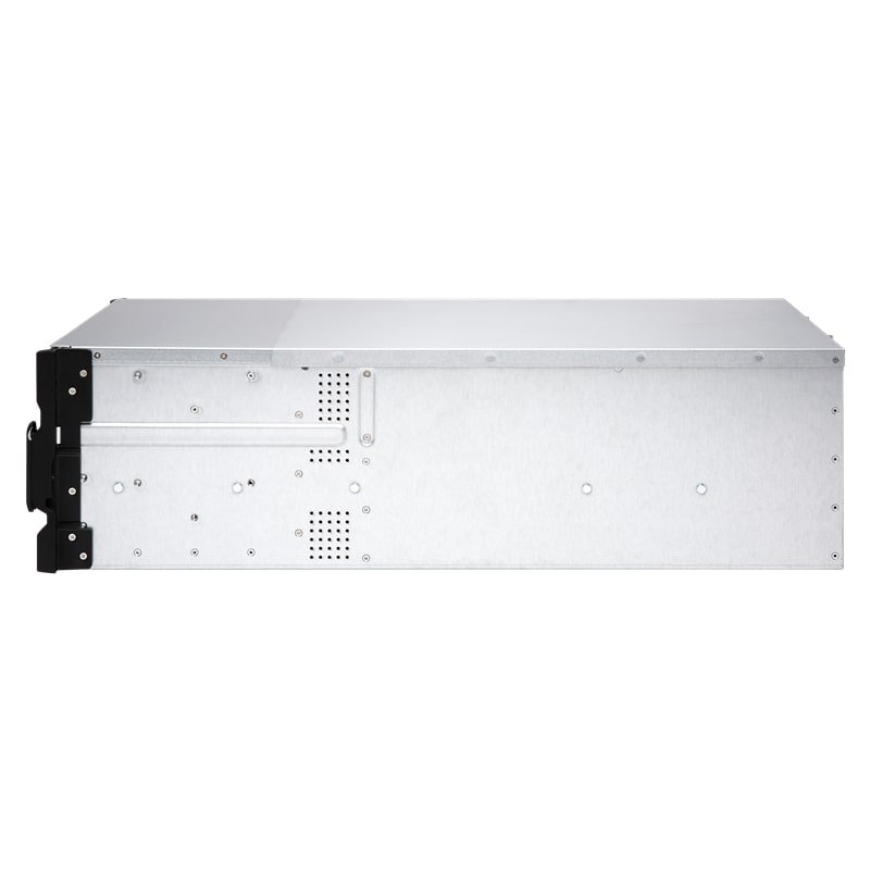 Сетевой RAID-накопитель QNAP 24-Bay (24x 2.5"/3.5" SATA HDD/SSD), Intel Xeon E-2136 6-core 3.3 GHz (up to 4.5 GHz), 16 GB DDR4 ECC RAM (2 x 8GB) up to 64 GB ( 4 x 16 GB),  4x GbE LAN, 2 x 10GbE SFP+, rackmount 4U, 2xPSU. W/o rail kit RAIL-A02-90 TS-2 TS-2483XU-RP-E2136-16G