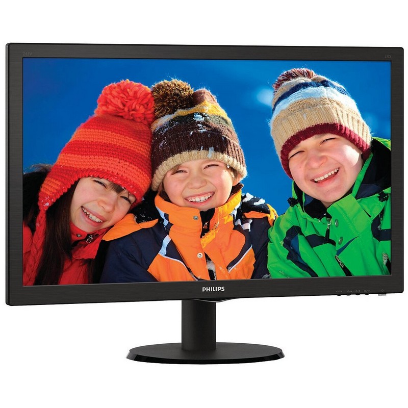 Монитор Philips 23,6" 1920x1080 MVA LED 16:9 8ms VGA DVI 10M:1 178/178 250cd Black 243V5QSBA 243V5QSBA