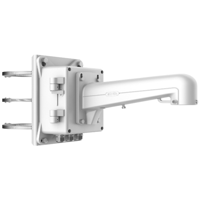 Кронштейн Hikvision DS-1602ZJ-box-pole на стену/столб,белый,для скоростных поворотных камер,идёт с монтажной коробкой,алюминий и сталь DS-1602ZJ-box-pole DS-1602ZJ-box-pole
