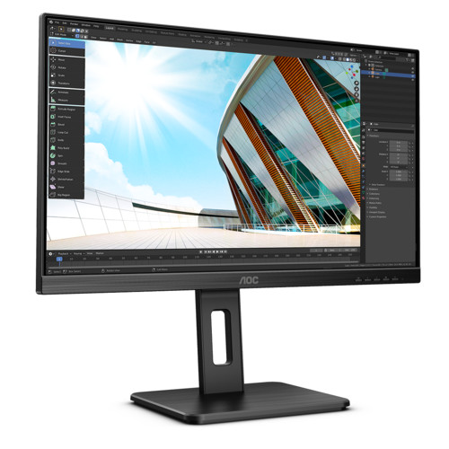 Монитор AOC 23,8" 1920x1080 75Гц IPS LED 16:9 4ms HDMI DP USB-C 4*USB3.2 50M:1 1000:1 178/178 250cd HAS Pivot Tilt Swivel Speakers Black 24P2C 24P2C