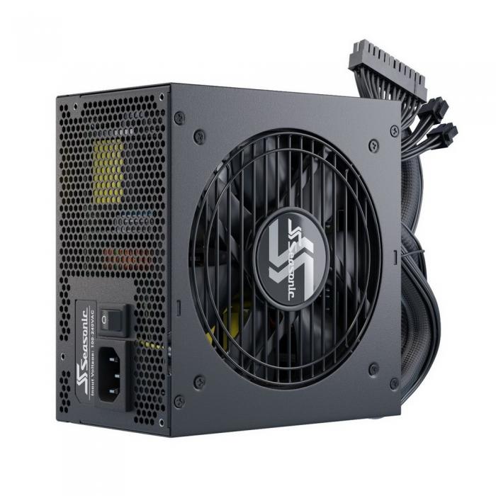 Блок питания Seasonic FOCUS GM-650 APFC 0.99; Модульный МВ(20+4), 1xCPU(4+4),4xPCI-E(6+2),6xSATA,3xMolex;Fan 120мм, S2FC ;КПД>87%;100-240В,50-60Гц;Защиты OPP/OVP/UVP/ OCP/OTP/SCP;EnergyStar,RoHS; MTBF>100000ч RTL SSR-650FM SSR-650FM
