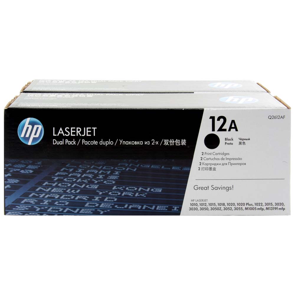 Тонер картридж HP 12A для LJ 1010/1012/1015 2x2 000 стр. (Q2612AF) Q2612AF