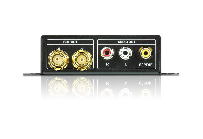 Конвертор ATEN HDMI=>3G/HD/SD-SDI+AUDIO, HDMI>2xBNC+3xRCA, Female, Б.П. 5V, (макс.разр.2048x1080;1080p) VC840-AT-G VC840-AT-G