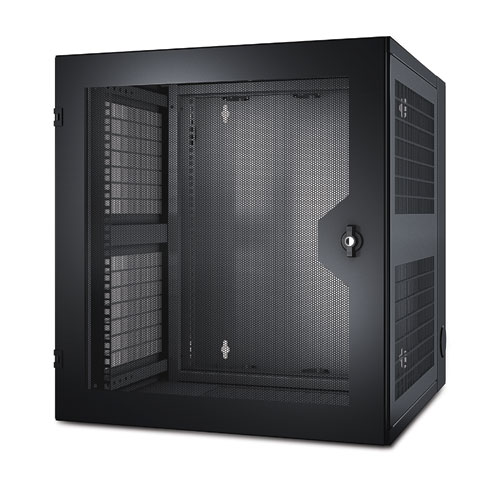 Дверца APC передняя для шкафа перфорированная NetShelter WX 13U с вертикальными направляющими с нарезными отверстиями, черная AR100HD AR100HD