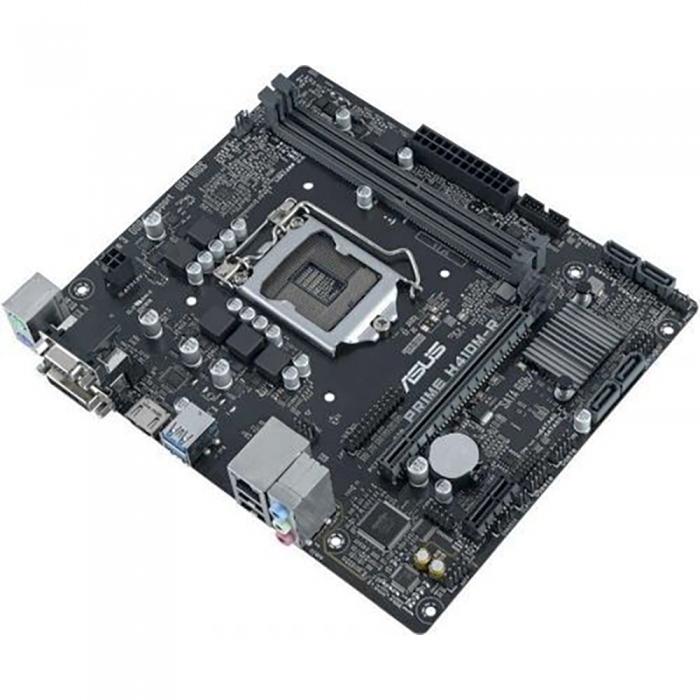 Материнская плата ASUS PRIME H410M-R-SI, LGA1200, H410, 2*DDR4, D-Sub,DVI,HDMI, SATA3, Audio, Gb LAN, USB 3.2*4, USB 2.0*6, COM*1 , mATX PRIME H410M-R-SI PRIME H410M-R-SI