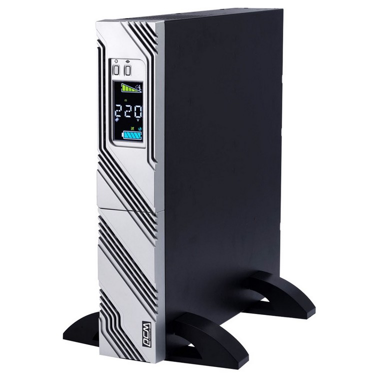 Источник бесперебойного питания Powercom Smart-UPS SMART RT, Line-Interactive, 1000VA / 900W, Rack/Tower, IEC, Serial+USB, SmartSlot, подкл. доп. батарей SRT-1000A LCD SRT-1000A LCD