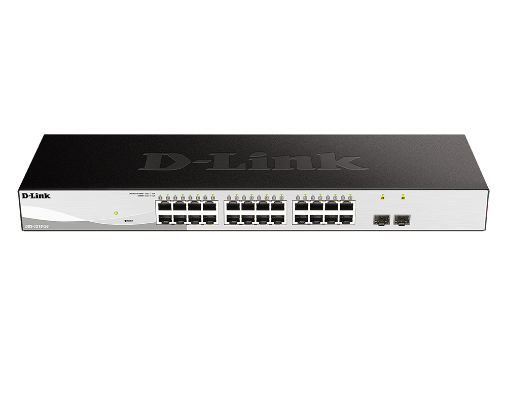 Коммутатор D-Link L2 Managed Switch with 24 10/100/1000Base-T ports and 2 1000Base-X SFP ports DGS-1210-26/FL1A DGS-1210-26/FL1A