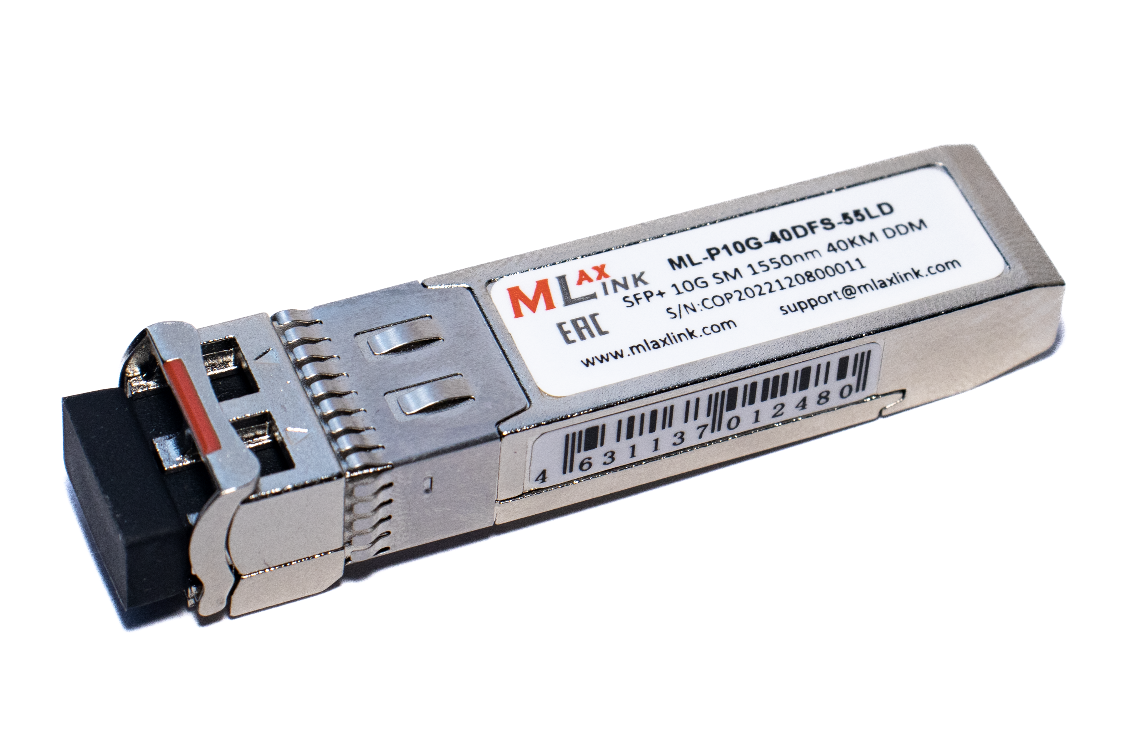 Модуль MlaxLink оптический двухволоконный SFP+, 10Гб/с, 40км, 1550нм, 2xLC, DDM ML-P10G-40DFS-55LD ML-P10G-40DFS-55LD