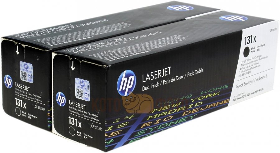 Тонер-картридж HP 131X черный x2уп. для HP LJ Pro 200 M251/M276 (2400стр.) CF210XD CF210XD