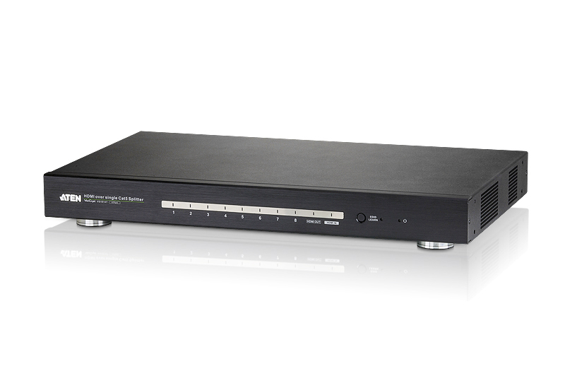 Разветвитель ATEN HDMI, 1> 8 мониторов, 100 м./1080p; 60 м./4Kx2K, F, без шнуров, Б.П., по 1 витой паре VS1818T-AT-G VS1818T-AT-G