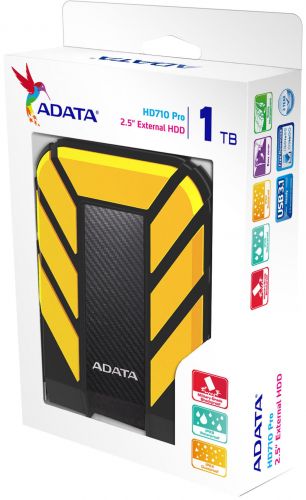 Внешний жёсткий диск ADATA AHD710P-1TU31-CYL 1TB,HD710 Pro,2,5",USB 3.1,желтый AHD710P-1TU31-CYL AHD710P-1TU31-CYL